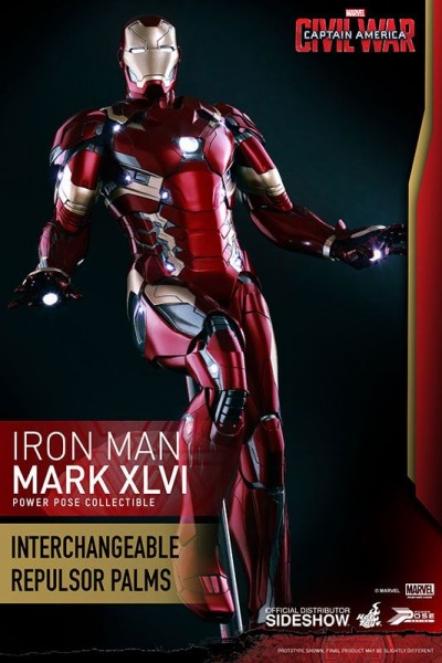Captain America Civil War Power Pose Series Actionfigur 1/6 Iron Man Mark XLVI 31 cm