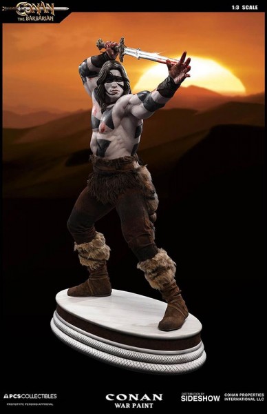 Conan der Barbar Mixed Media Statue Exclusive 1/3 Conan War Paint Ver. (Arnold Schwarzenegger) 74 cm