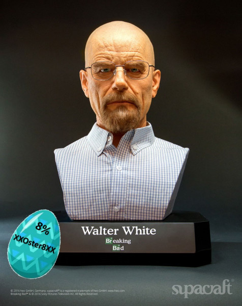 Breaking Bad Life-Size Büste Walter White 54 cm incl. 4 zusätzlichen Walter White Figuren