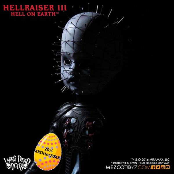 Hellraiser III Living Dead Dolls Puppe Pinhead 25 cm